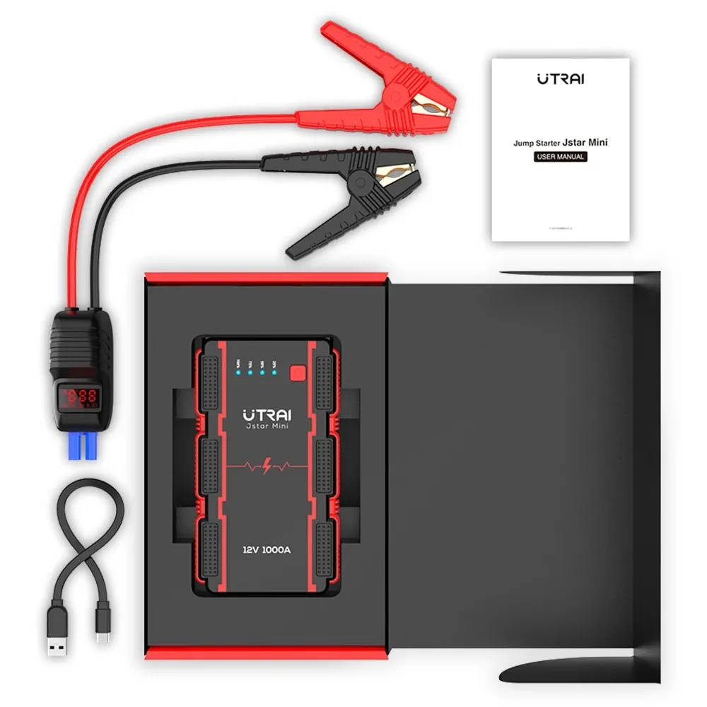 

UTRAI 1000A Jump Starter Power Bank Пусковое устройство Портативное зарядное устройство Аварийный усилитель 12 В Автомобильный аккумулятор Jump Starter