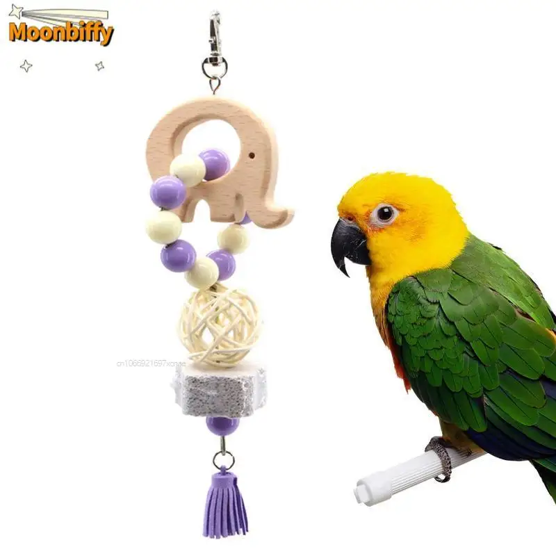 

Macaw Toys Colorful Bird Chew Toys Teeth Cleaning Toys Bite Resistant For Budgerigars Cockatoo Parakeets African Grey Cockatiel