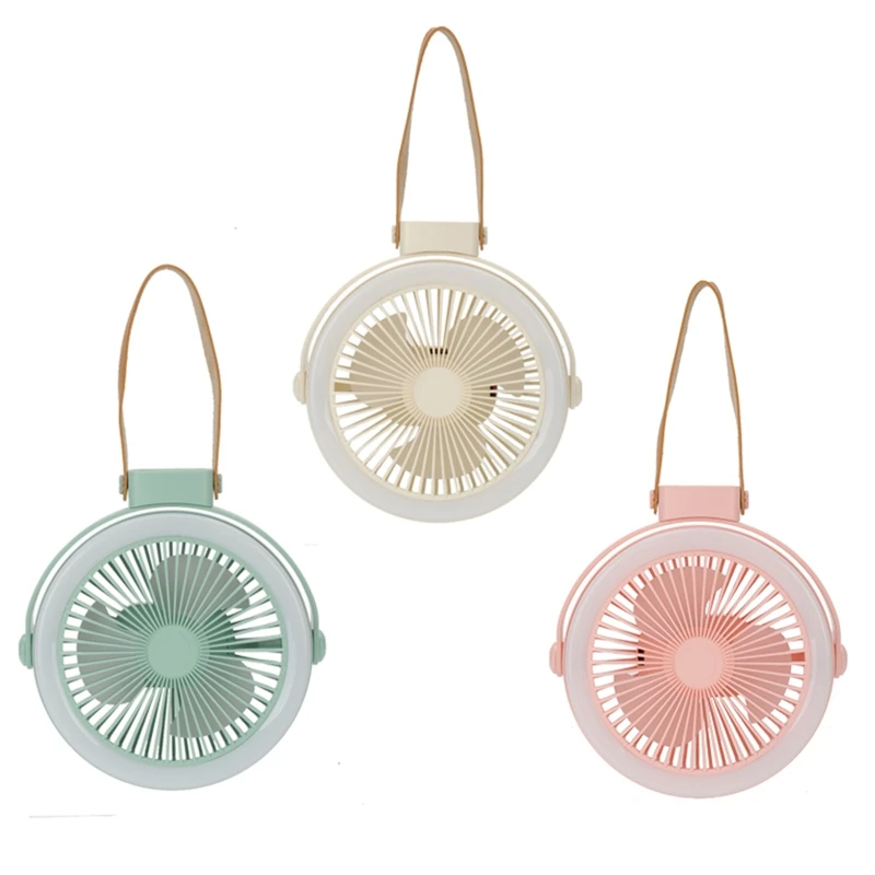 

7'' Hanging Fan Portable USB Charging Fan with Night Light Gift for Mother's Day