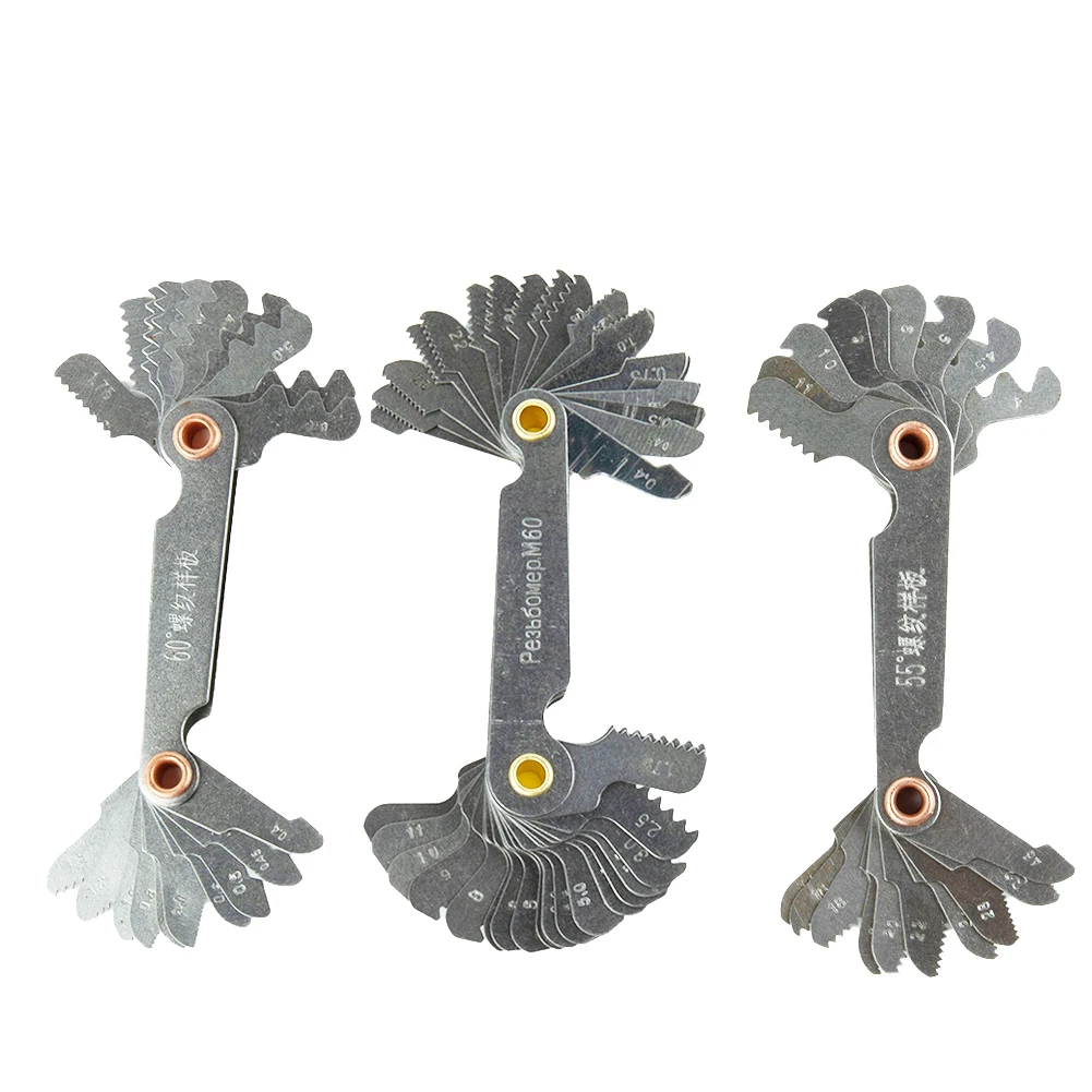 

55/60 Degree Metric Inch Thread Plug Gauge Pitch Gauge Measuring Lathe Tool Metalworking Inspection Lathe Combination Tool