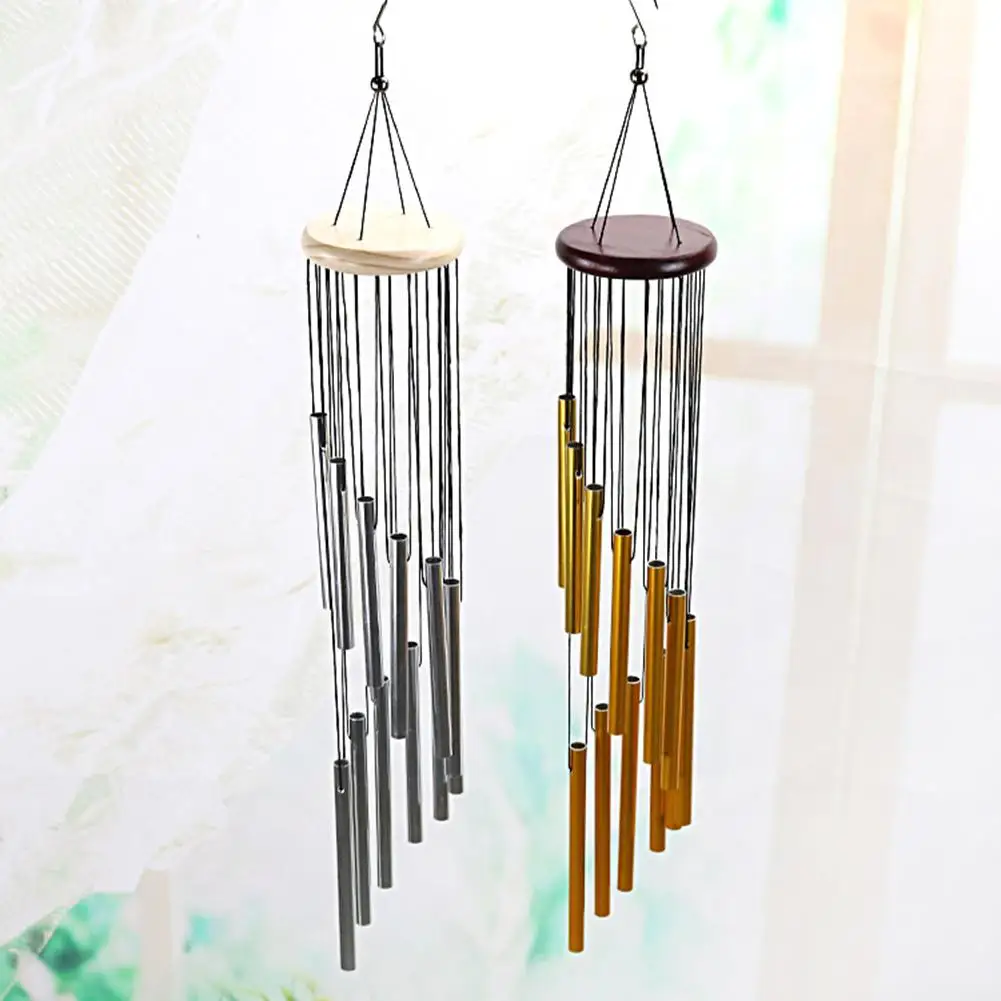 

Indoor Outdoor Wind Chime Bell with 12 Aluminum Tubes for Garden Patio Terrace Balcony Decor Home Decoration Accessories