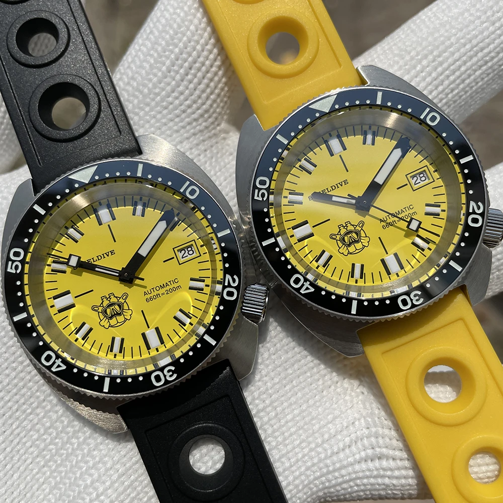 Pаспродажа Новинка 2022, механические наручные часы STEELDIVE SD1977T, тонкие мужские водонепроницаемые супер светящиеся часы для дайвинга до 20 бар Abalone SUB300T