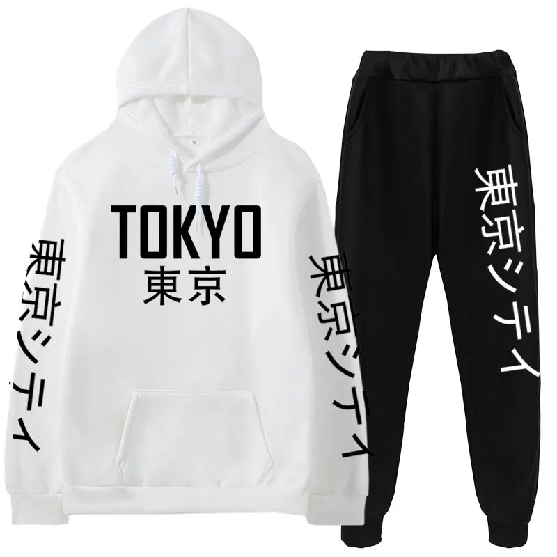 Японский Женский комплект из толстовки и спортивных брюк в Токио удобные