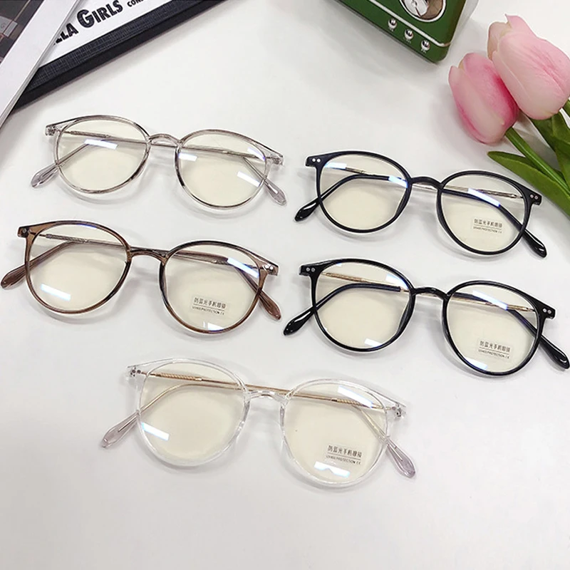 1 шт. модные круглые солнечные очки с защитой от синего света