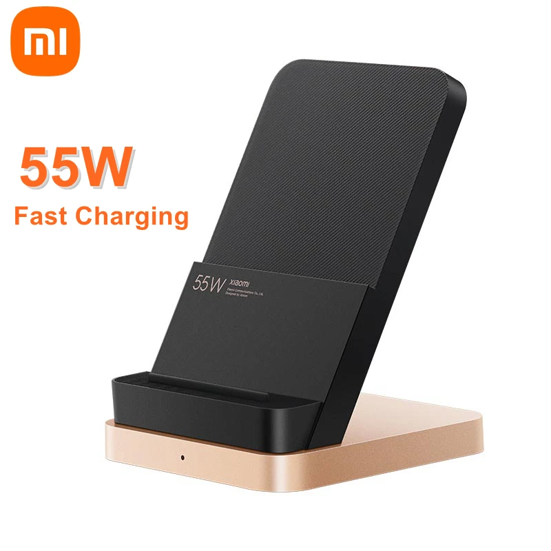 

Original Xiaomi Wireless Charger 55W Fast Charging Stand Charging Dock Station For Redmi Note 10 Pro Mi 10 11 Pro Phone Holder