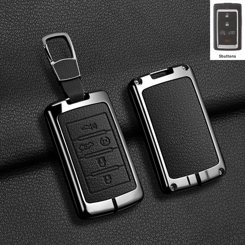 

Кожаный чехол из цинкового сплава с 5/6 кнопками, чехол для ключей от автомобиля, чехол для Jeep Wagoneer 2021-2022 для Grand Cherokee L 2020-2023, аксессуары