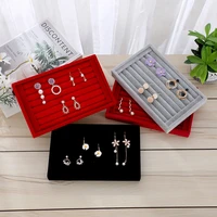 2022 hot sales fashion ring jewelry pendant velvet display organizer tray holder earring jewelry storage case m