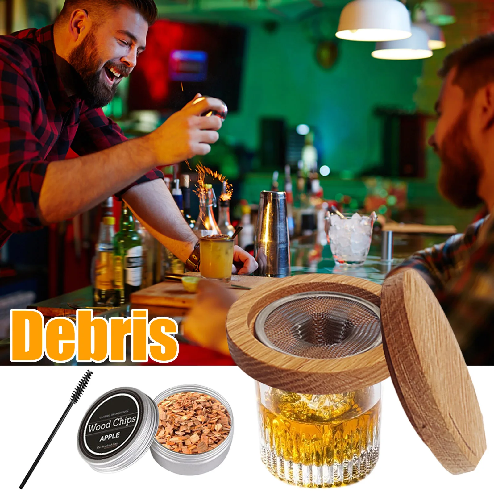 

Набор для приготовления коктейлей старомодный комплект для курильщика с деревянной крышкой и бриллиантами комплект для курильщика с 8 коро...