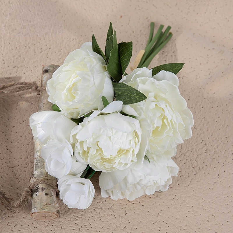 

Valentine Gift Ideas Peony Bouquet Simulation Flower Fresh Hand Holding Fake Flower Wedding Supplies Home Decoration Accessories