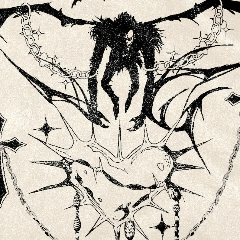 Ryuk Death Cybersigilism y2k Y2K grunge Grunge aesthetic death note gothic tshirt anime vintage streetwear