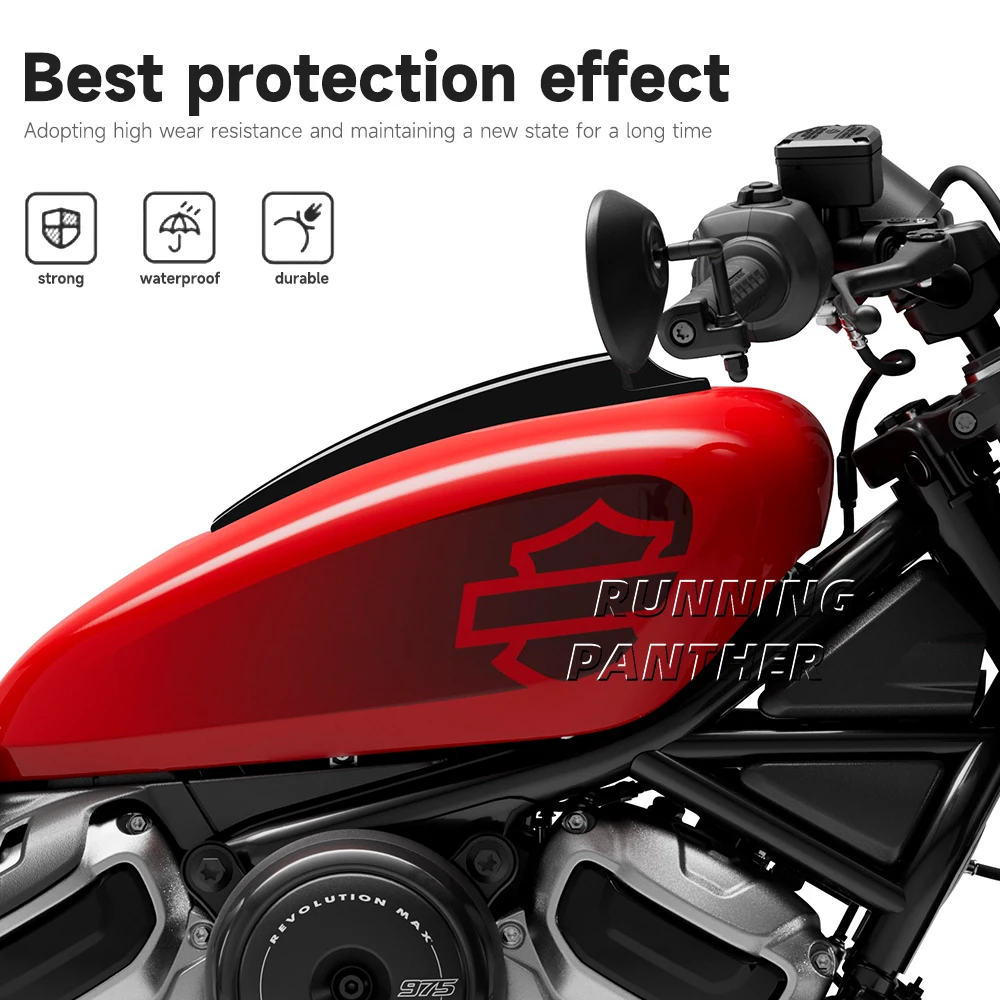 Чехол для топливного бака Harley Nightster 975 RH975 S 2022 2023 2024 глянцевый черный