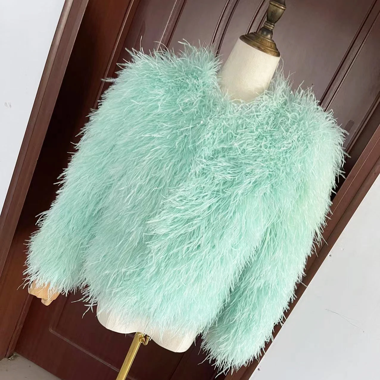 Feather Coat 2022 New Women's Autumn Winter Top Fashion Fur Coat Elegant Thick Warm Jacket Real Fur Coat Women enlarge