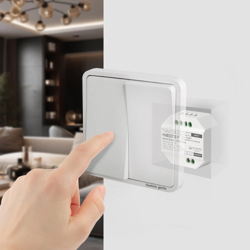 Miboxer WiFi + 2 4G Smart Switch WL-SW1 Поддержка Tuya App Control Alexa Google Assistant Голосовая функция таймера