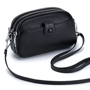 New Arrival Women Messenger Bag 100% Genuine Leather High Quality Small Flap Bags Daily Casual Lady Shoulder Bag Clutch Purses