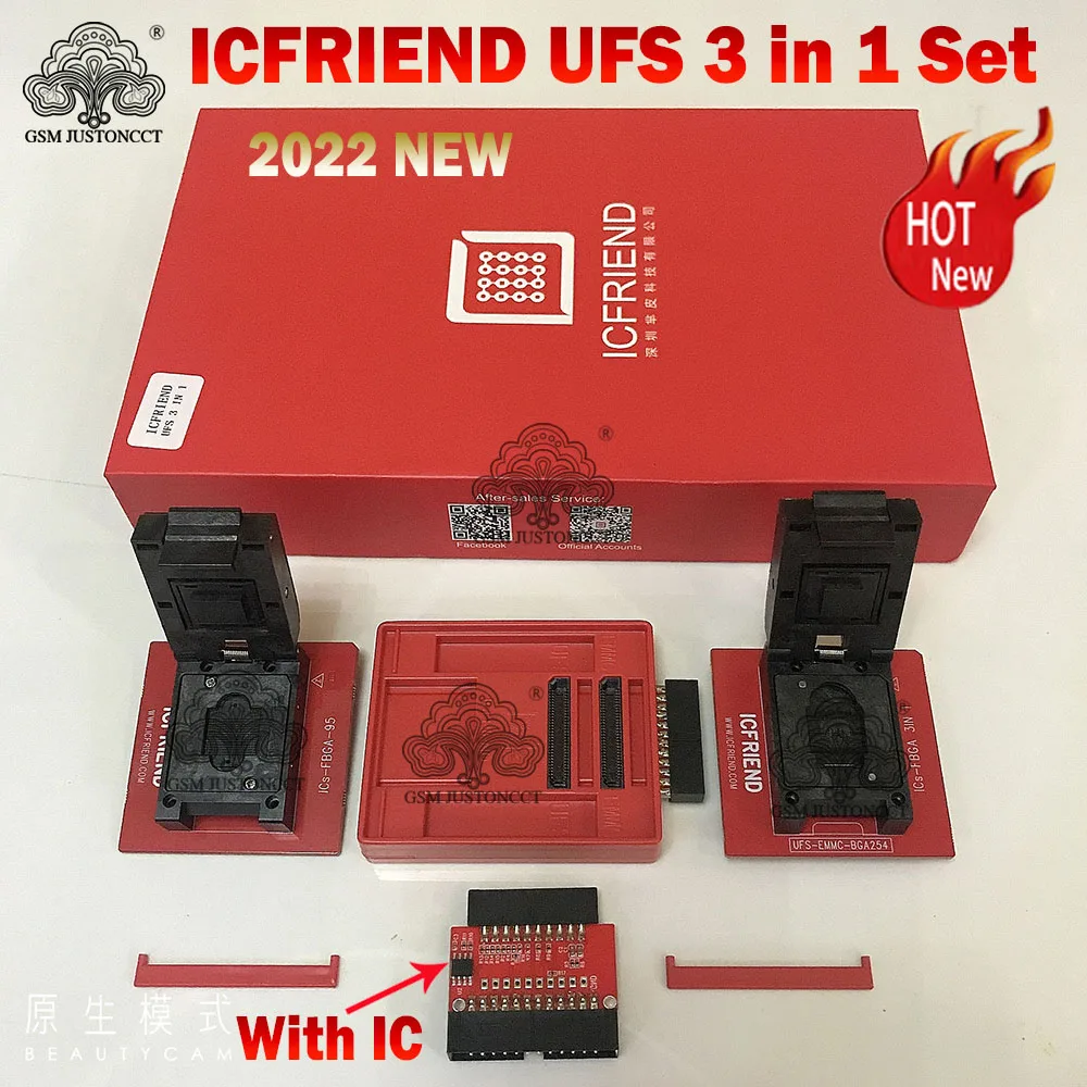 Новинка 2022 оригинальные UFS разъем адаптера ICFriend ICs-UFS 3 в 1 с поддержкой BGA254 BGA153 BGA95