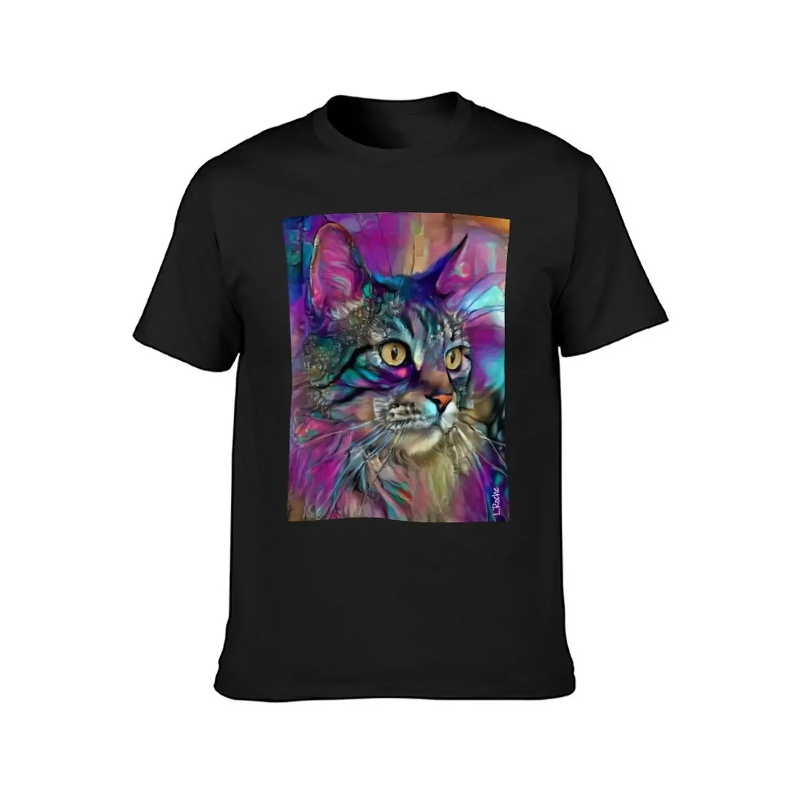 Луиджи кот карат леа рош картины футболки персонализированные мужские с синим