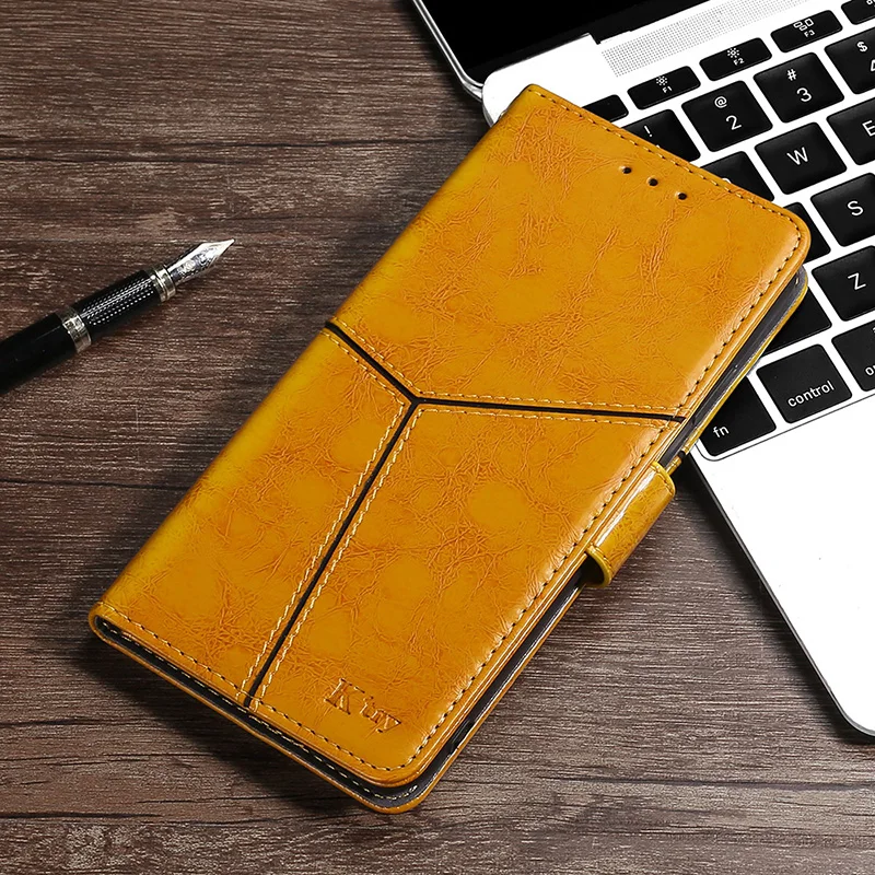 

Geometric Line Solid Color Magnetic Flip Leather Case For Cubot C30 J3 Pro Note 20 7 Nova P20 P30 P40 R11 X18 Plus X19 Cover