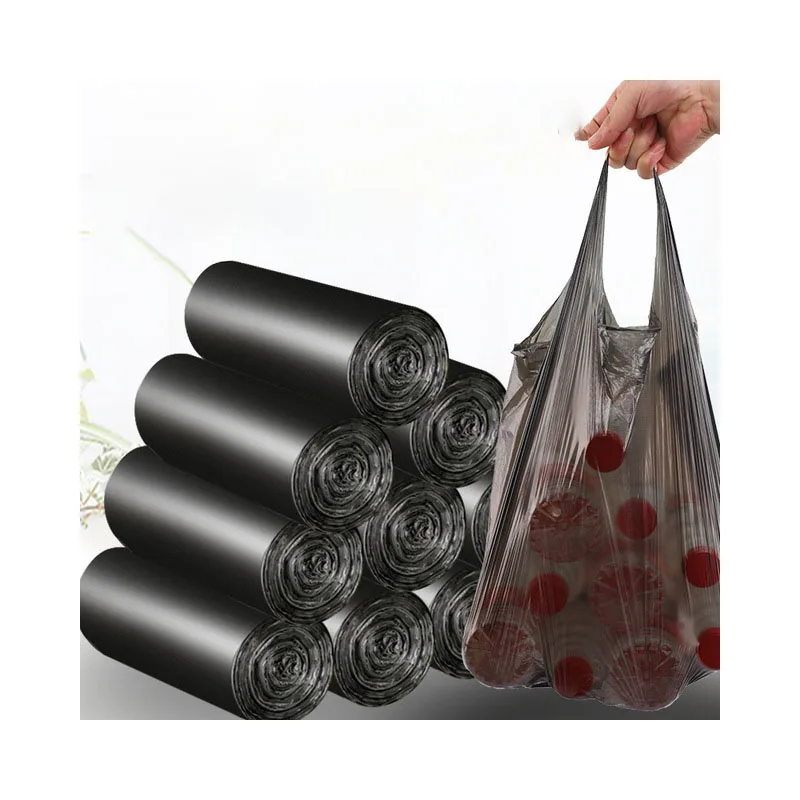 

100 шт., большие Одноразовые черные пластиковые мешки для мусора