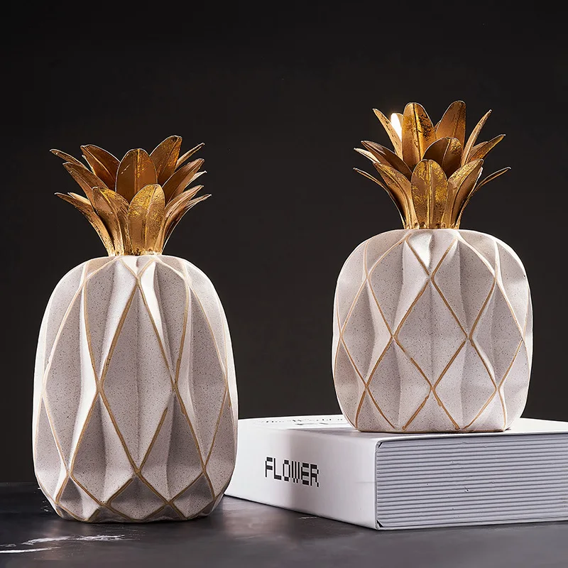 

Nordic Керамика орнамент ананас Ремесла рабочего Творческий Фрукты Форма Декор в гостиную золотой свадебный подарок украшение дома