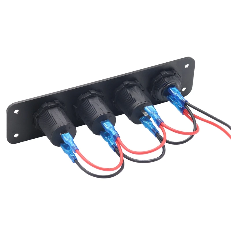 4-х клавишная USB-PD Морская водонепроницаемая панель с ЖК-дисплеем напряжения +