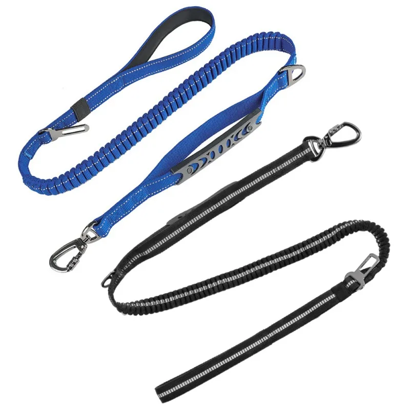 

4-in-1 Dog Leashes Heavy Duty Bungee Dog Leash for Medium Large Breed Dogs No Pull for Shock Absorption with Car Seat Belt