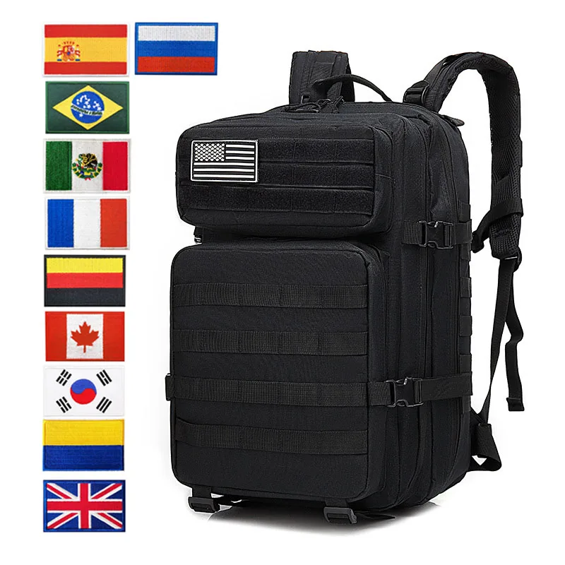 

Военная походная сумка для мужчин и женщин, спортивный нейлоновый тактический рюкзак для треккинга, охоты, с нашивкой-флагом, Боевая сумка 3P, 30 л или 50 л