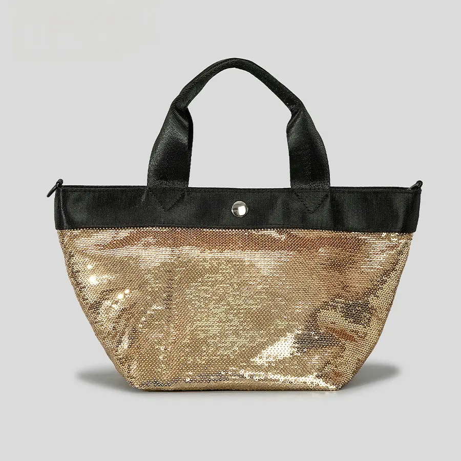 Vintage Shiny Sequin Crossbody Bag for Women, Large Capacity Shoulder Handbag