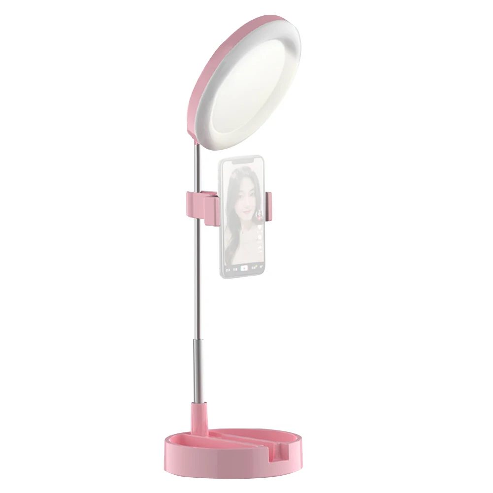 

Adjustable Brightness Multifunctional 64 LED Makeup Modern USB Charging With Cellphone Holder Selfie Ring Light Live Stream