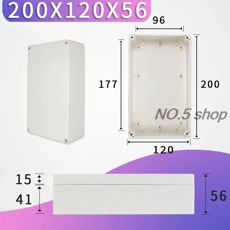 1 шт. 200x120x56 мм водонепроницаемая внешняя панель из АБС-пластика с кнопкой питания