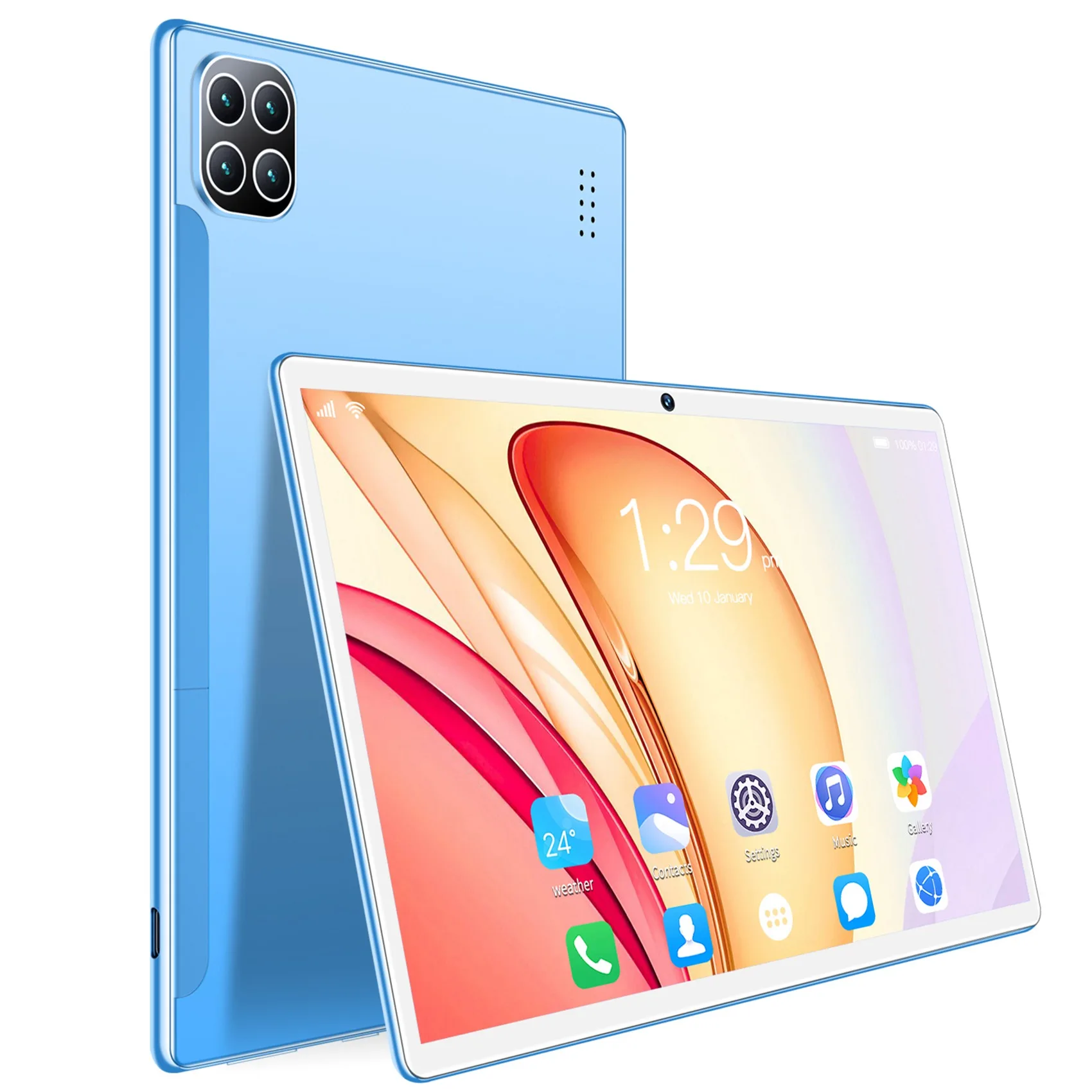 

8 Inch Tablet PC Android Smart Tablet PC 1280X800 1GB+16GB Phone Tablets Support Dual Card Dual Standby Blue US Plug