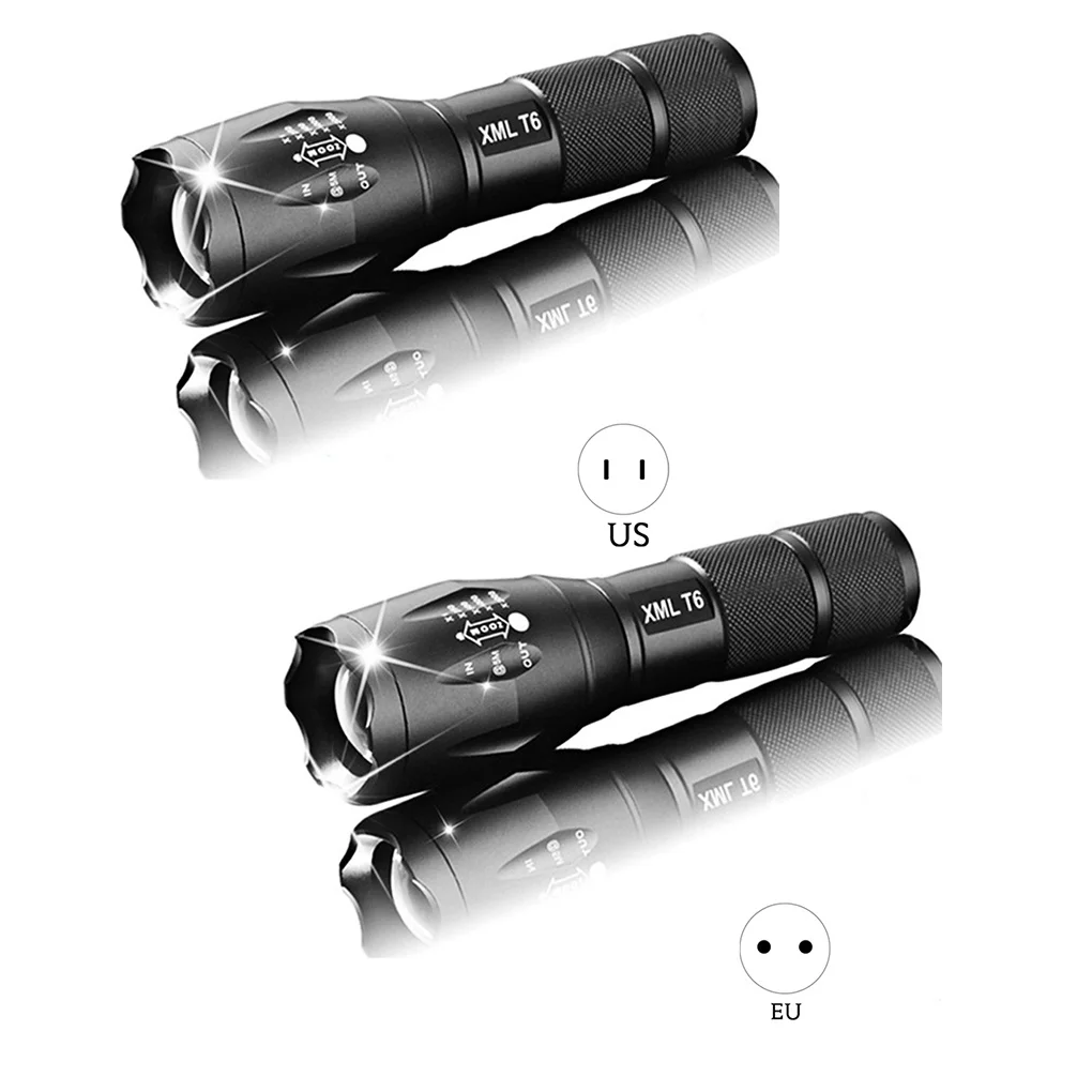 

LED Flashlight Emergency Night Zoomable Torch Backpacking Light Battery Operated Outside Safety Lamp Accessories