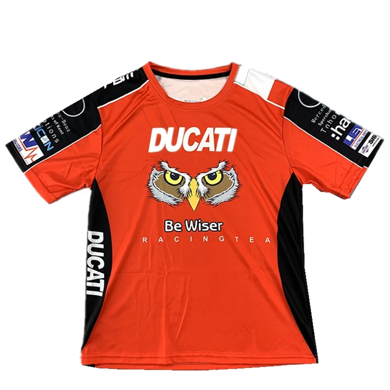 

Ducati T-Shirt Jersey Owl 2022 Summer Moto Motorcycle Racing Suit Tees Quick Dry Breathable F1 Shirt Formula One Short Sleeve