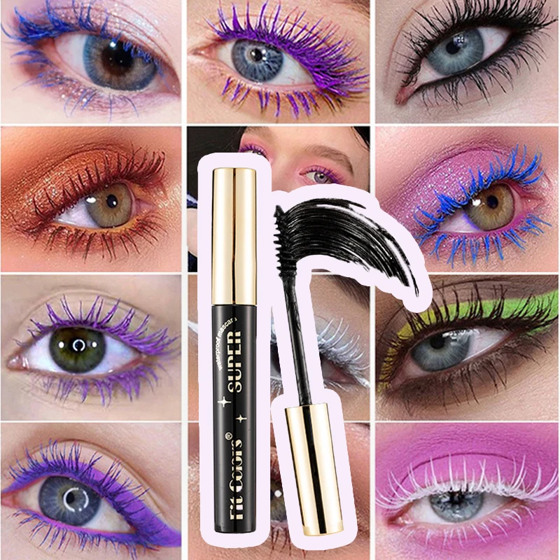

14 Colors Silk Fiber Mascara Lash Color Mascara Waterproof 3D Mascara Eyelash Extension Thick Lengthening Eye Lashes Cosmetics