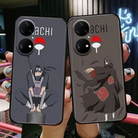 uchiha itachi phone case for huawei p50 p40 p30 p20 10 9 8 lite e pro plus black etui coque painting hoesjes comic fas