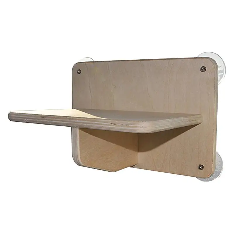 

1PC Window Perch Removable Wooden Sleeping Bed Perch Shelf Space Saving Seat Shelf Kitten Window Bed For Indoor Cats Hammocks