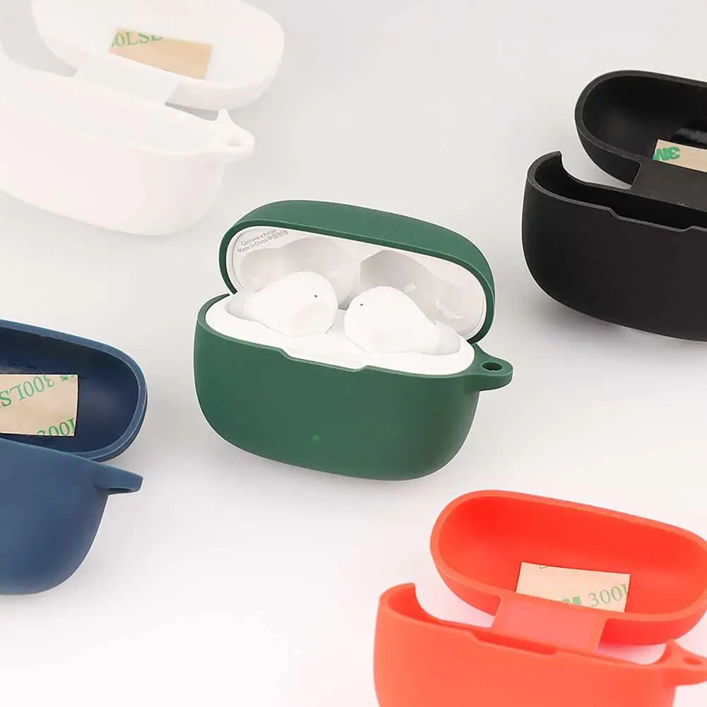 

Earphone Protective Sleeve Solid Color Silicon Soft Shell Charging Bin Storage Cover Compatible For Wave 200TWS