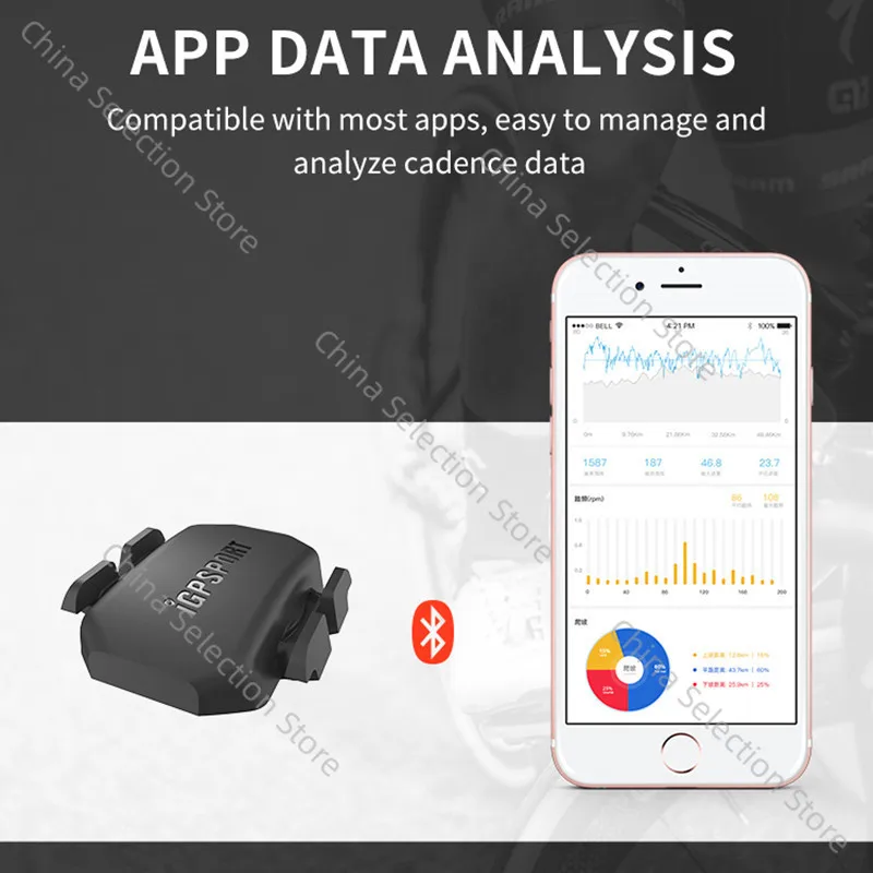 Датчик Cadence IGPSPORT CAD70 Bluetooth/ANT + совместимый с Garmin Bairuiteng IGS