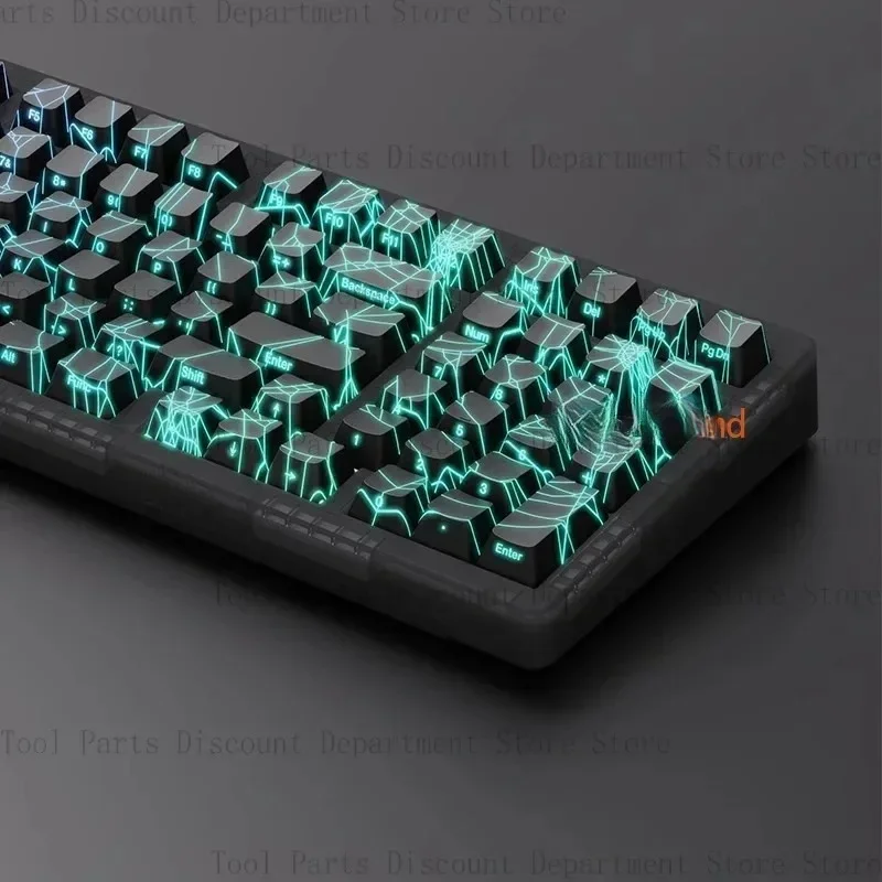 Фото Механическая клавиатура ZORNHER Zuohe ZH980 Spider Web, 3 режима, беспроводная, игровая, RGB, с возможностью горячей замены, настраиваемая, аксессуары для ПК, подарки №4