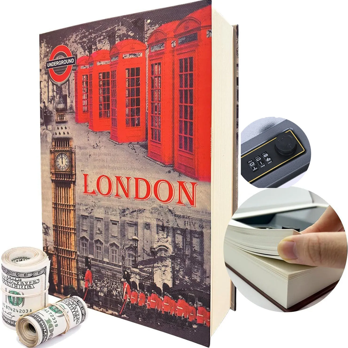 Бумажный трансферный книжный сейф. Секретный скрытый кодовый замок. В комплект входит металлический сейф. Защитите свои ценности внутри бумажной книги. ﻿ петушок и бобовое зернышко семейные ценности книги нашего детства