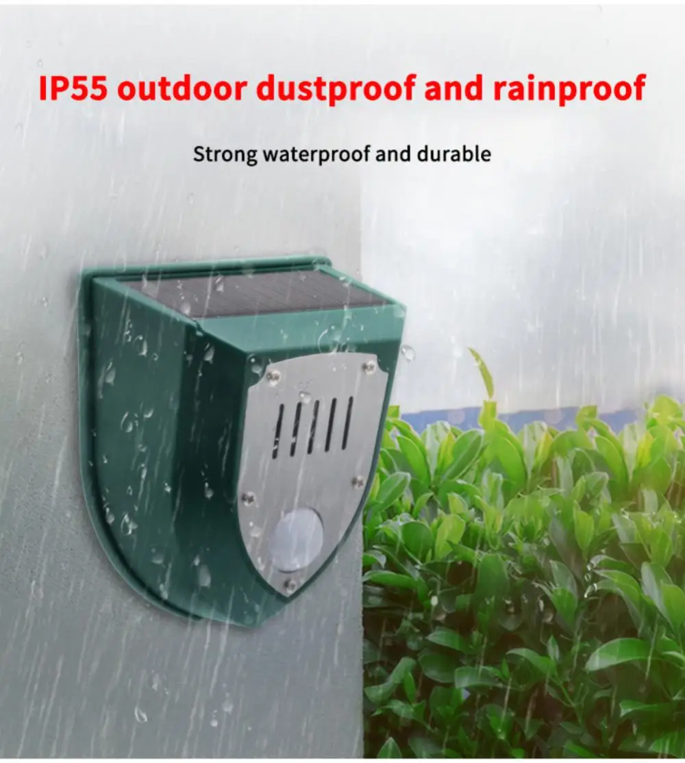 Уличный отпугиватель на солнечной батарее ультразвуковой крыс звуковая