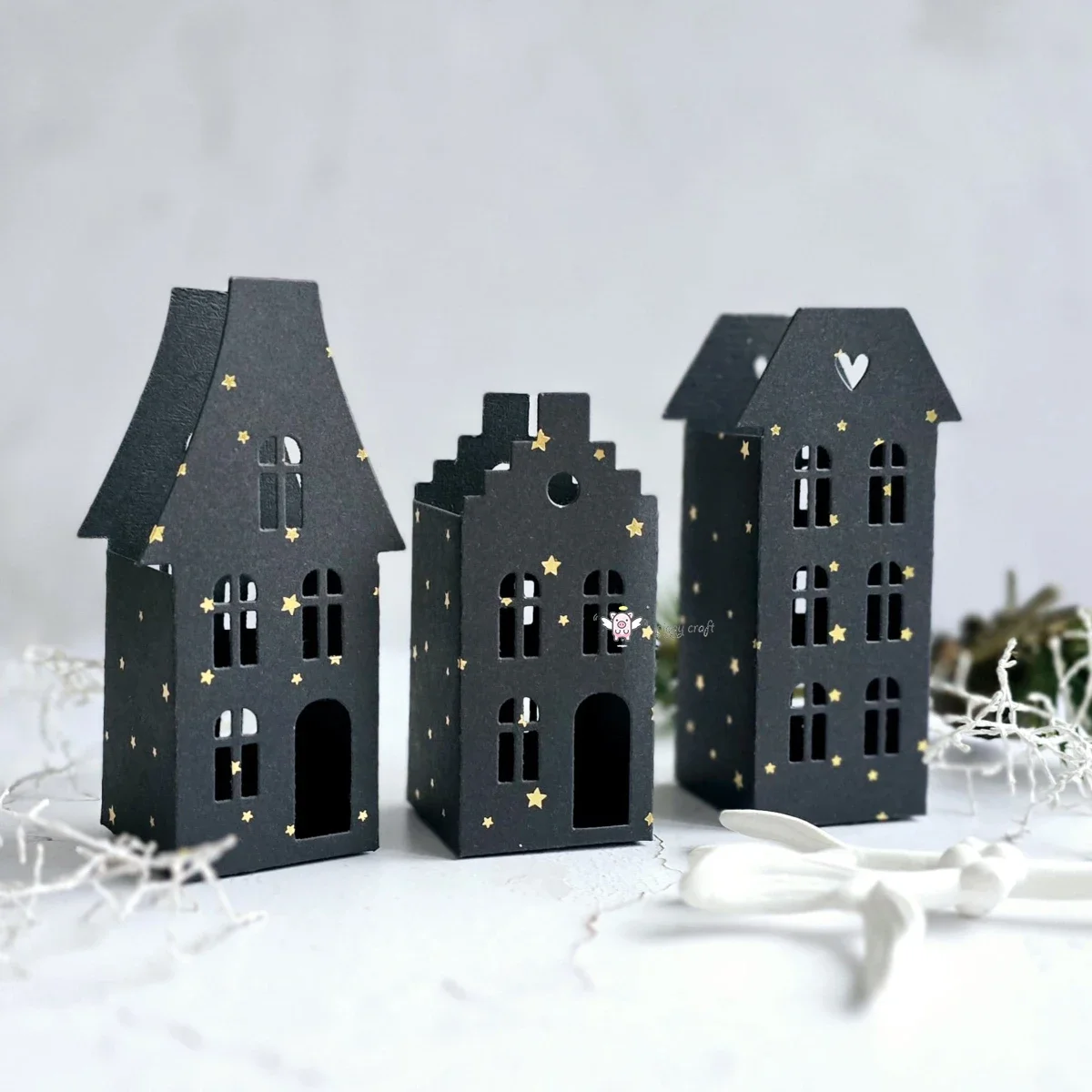 Новые ремесленные металлические штампы для резки 3D рождественский дом серия