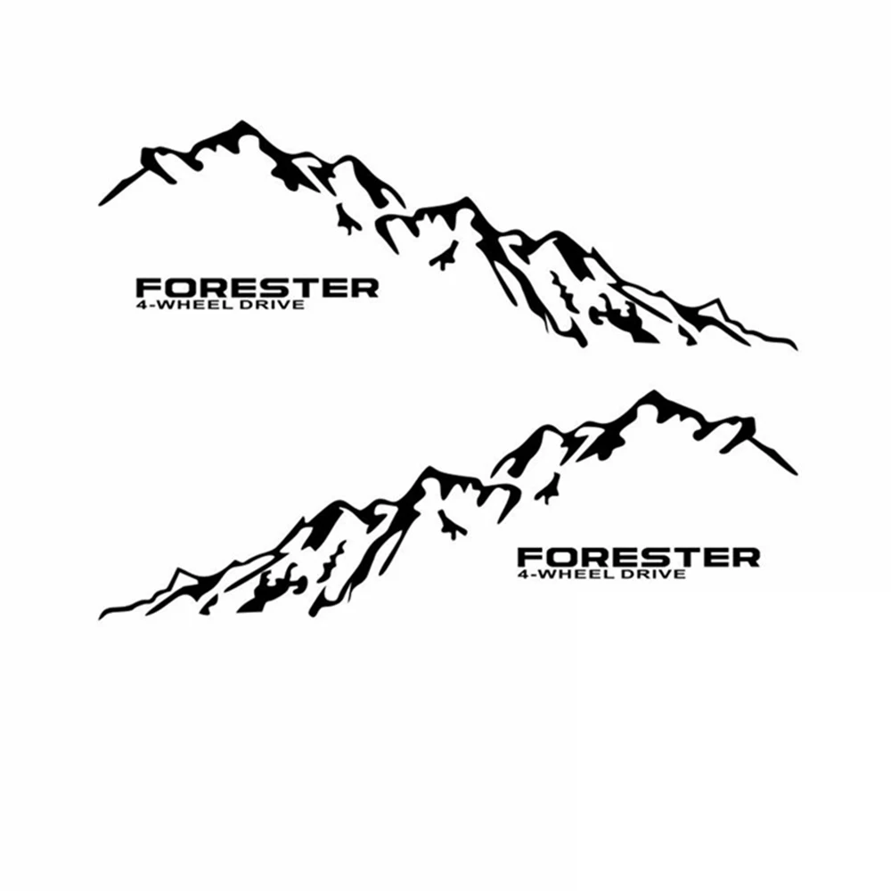 

Горная Спортивная виниловая наклейка, Стайлинг автомобиля, дверь, боковой декор, наклейка для Subaru Forester, 4-колесный привод, автомобильные наклейки на заказ