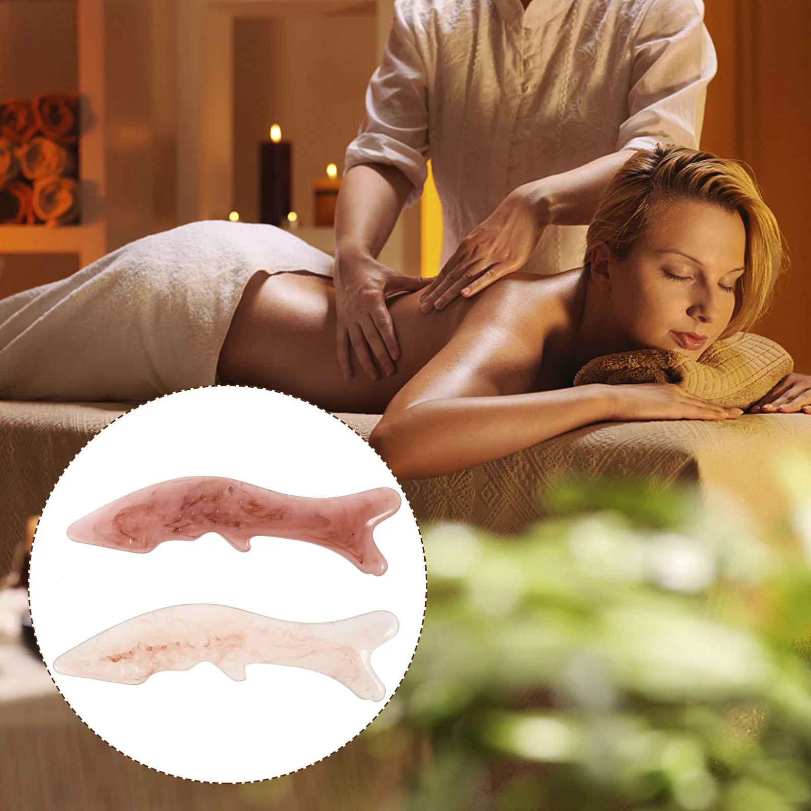 

2PCS Body Guasha Scraper Board Relieve Health Care Scraping Plate