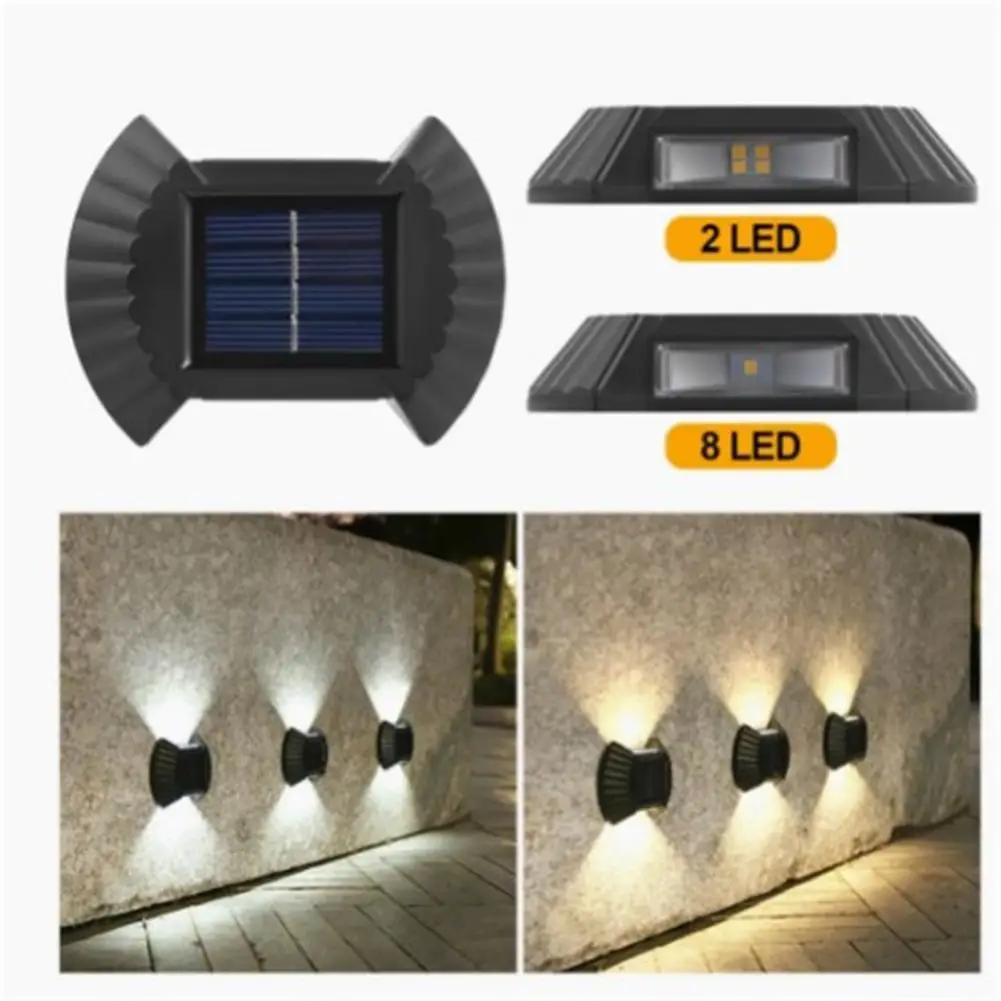 

4pcs Led Outdoor Solar Lamp Intelligent Sensor Waterproof Automatic Garden Decorative Light Wall Lamp