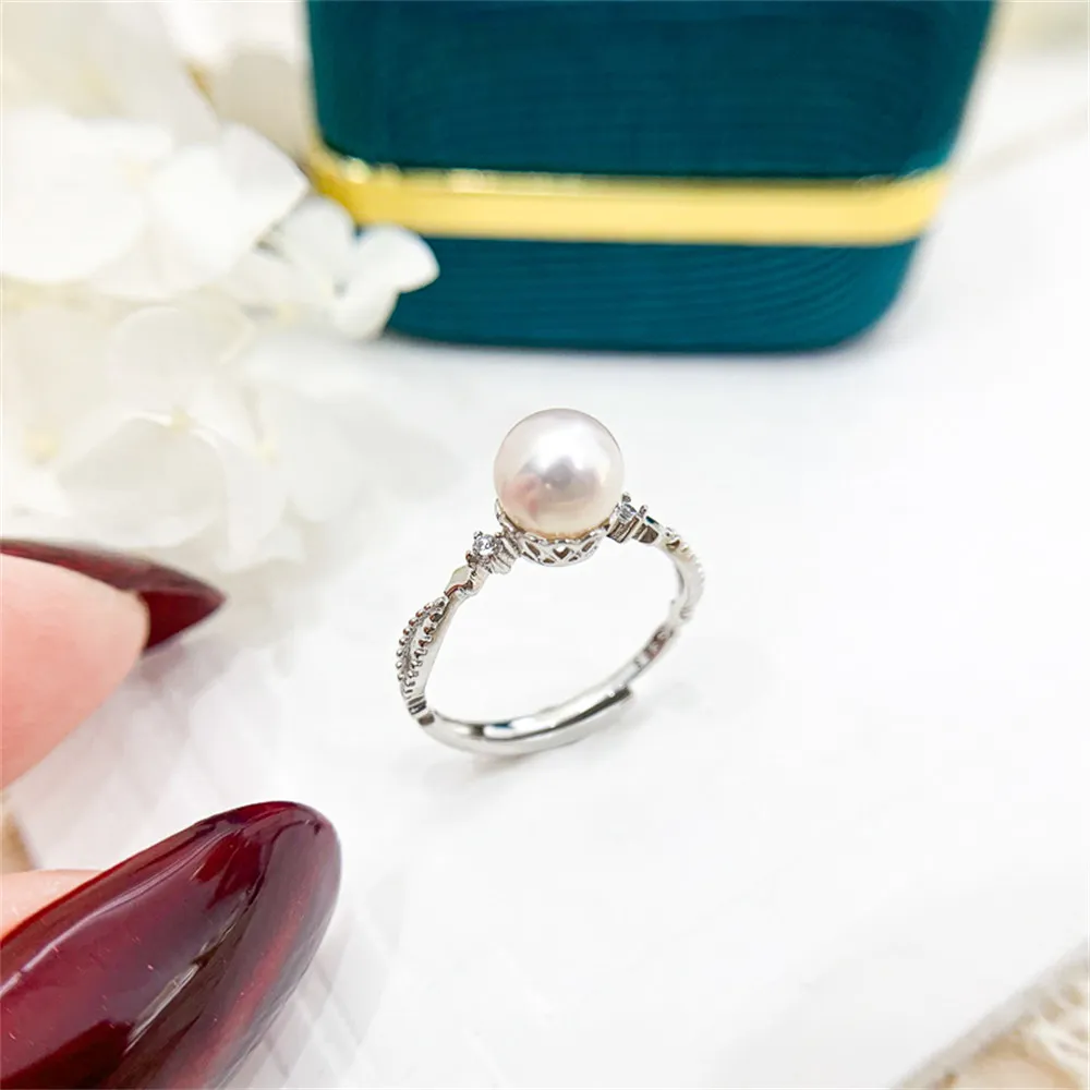 

Набор колец из серебра 925 пробы, с жемчугом, 6-7 мм