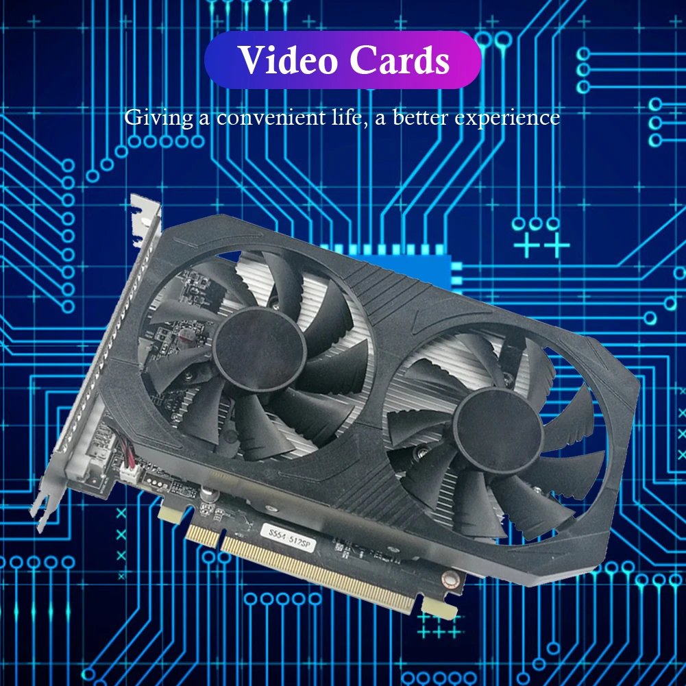 

Графическая карта AMD RX 550 4 ГБ DDR5, настольный компьютер с двойным кулером, бит, HDMI-совместимость, DP DVI-D, видеокарты для PUBG