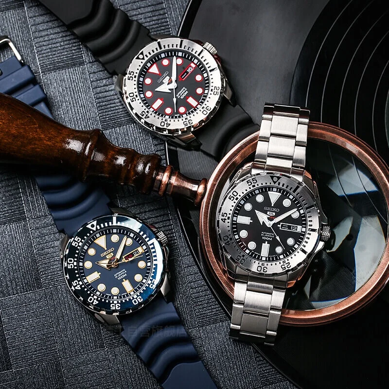Часы Seiko New Shield № 5 Series маленькие спортивные механические часы со стальными