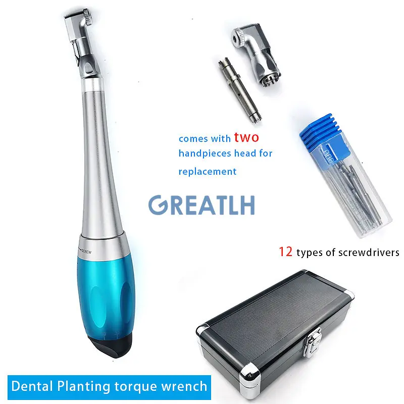 

Dental Implant Torque Wrench Handpiece Dental Implan Tool 5N-35N Drivers 2.35mm Latch Type Bits Contra Angle Dental Materials