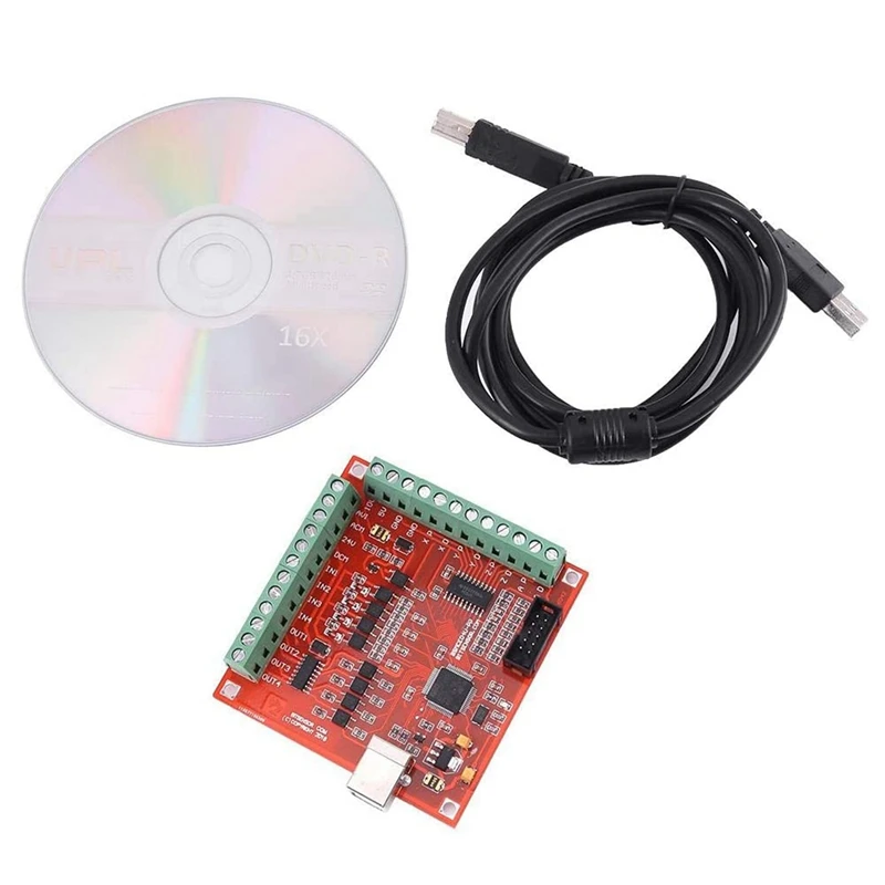 

MACH3 Controller, USB MACH3 100Khz Motion Controller Card Breakout Board,Controller Card, for CNC Engraving,Servo Motor