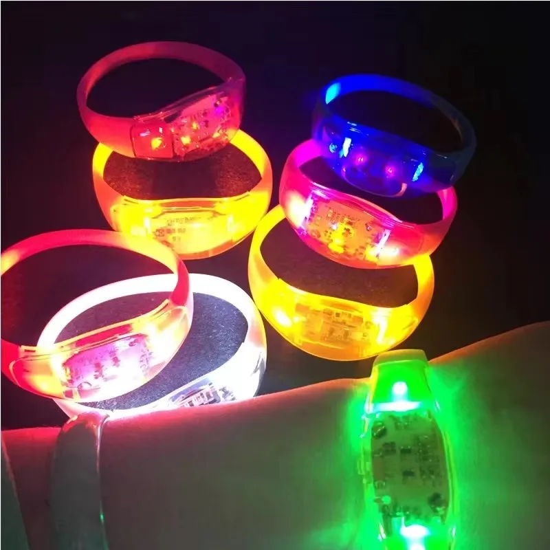 Voice Co10Pcs легкие браслеты Bangle светящиеся Sound Control концерт фестиваль свадьба